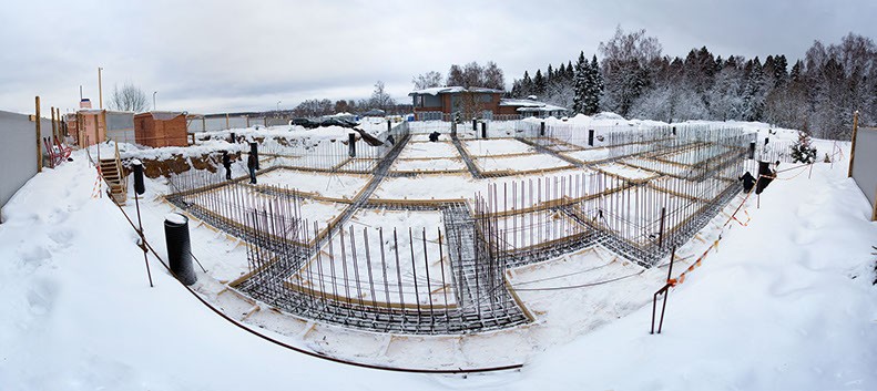 Строительство фундамента зимой