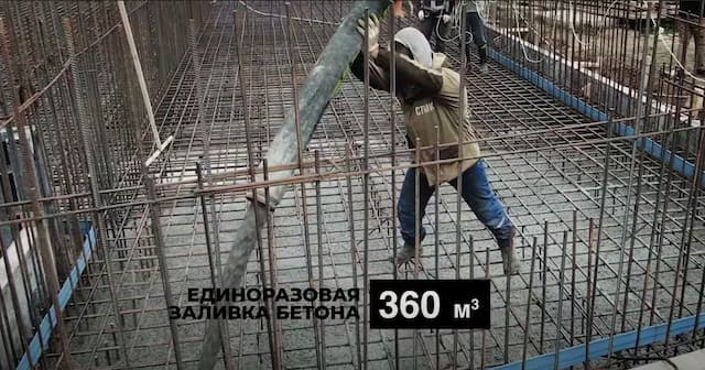 Невозможное возможно, когда работаю профессионалы! Заливка фундамента 360м3 в один заход.